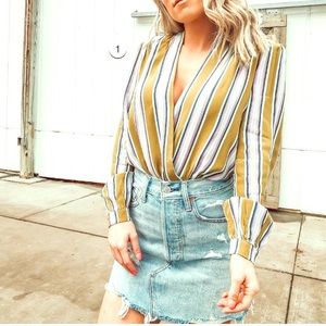 QUINN STRIPED BODYSUIT